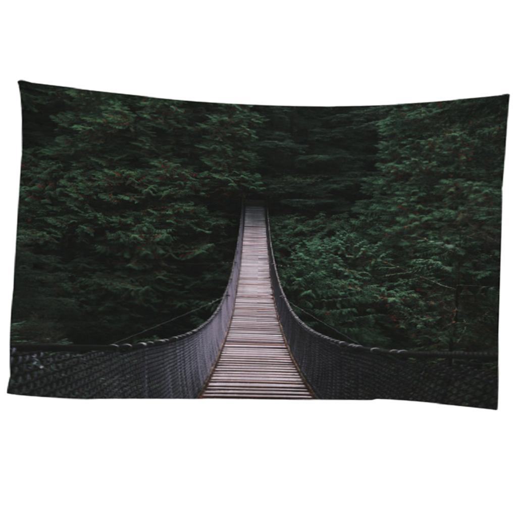 Forest Bridge Wall Tapestry Hang Wall Blanke Printing Decor 200x150cm