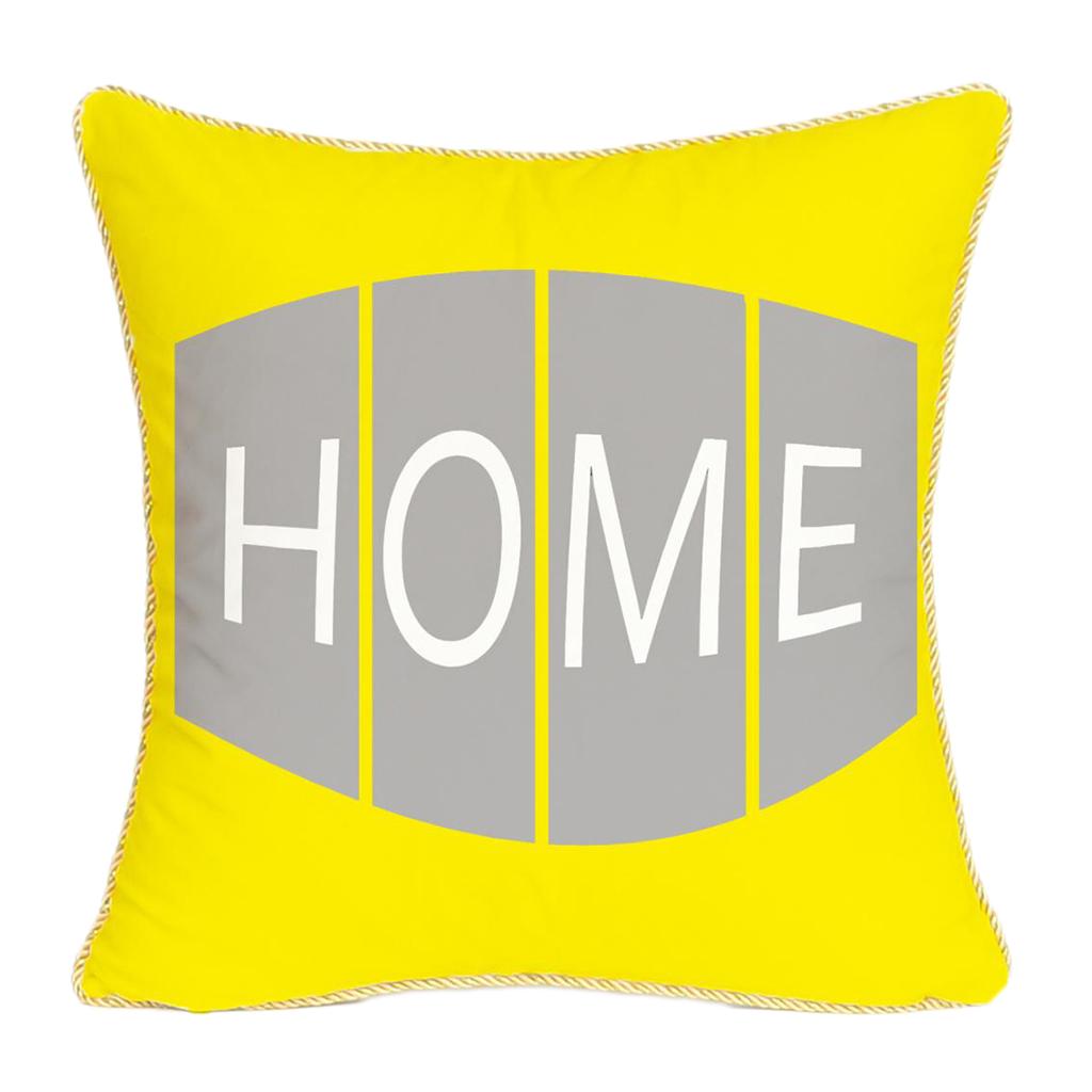 Gold Trimmed Square Falnnel Throw Pillow Cover 18"x18" +Zipper HOME_2