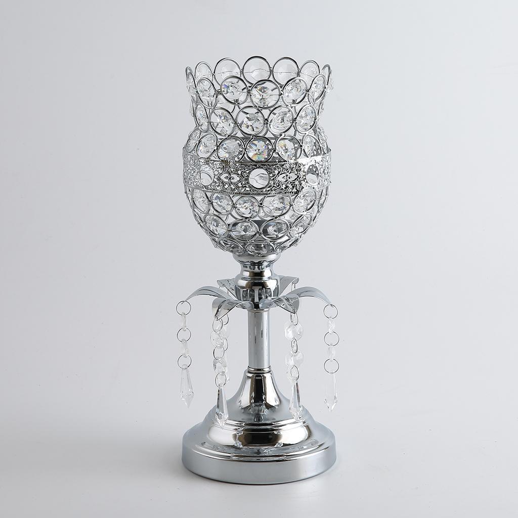 Mosaic Wine Cup Shaped  Candle Holder Tabletop Candlestickr for Dinner S