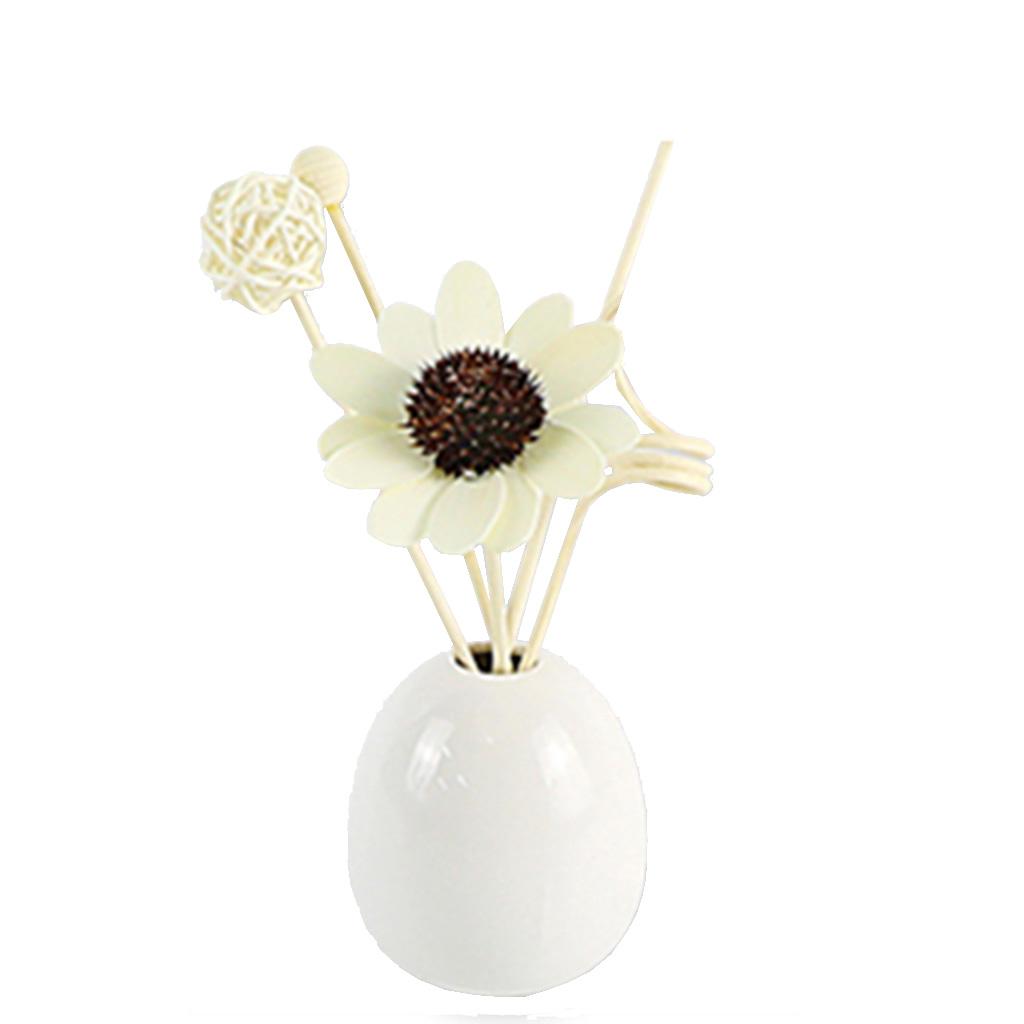 1oz Home Fragrance Reed Diffuser Lavender/Jasmine for Bathroom Bedroom White