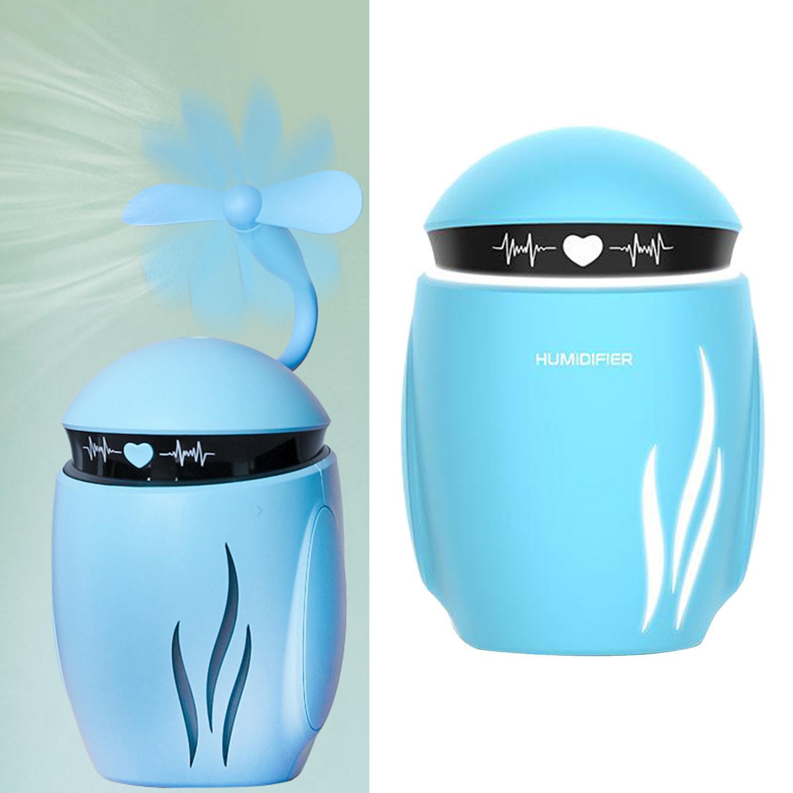 Portable Humidifier Aroma Diffuser USB Powered LED Light Mist Purifier Blue