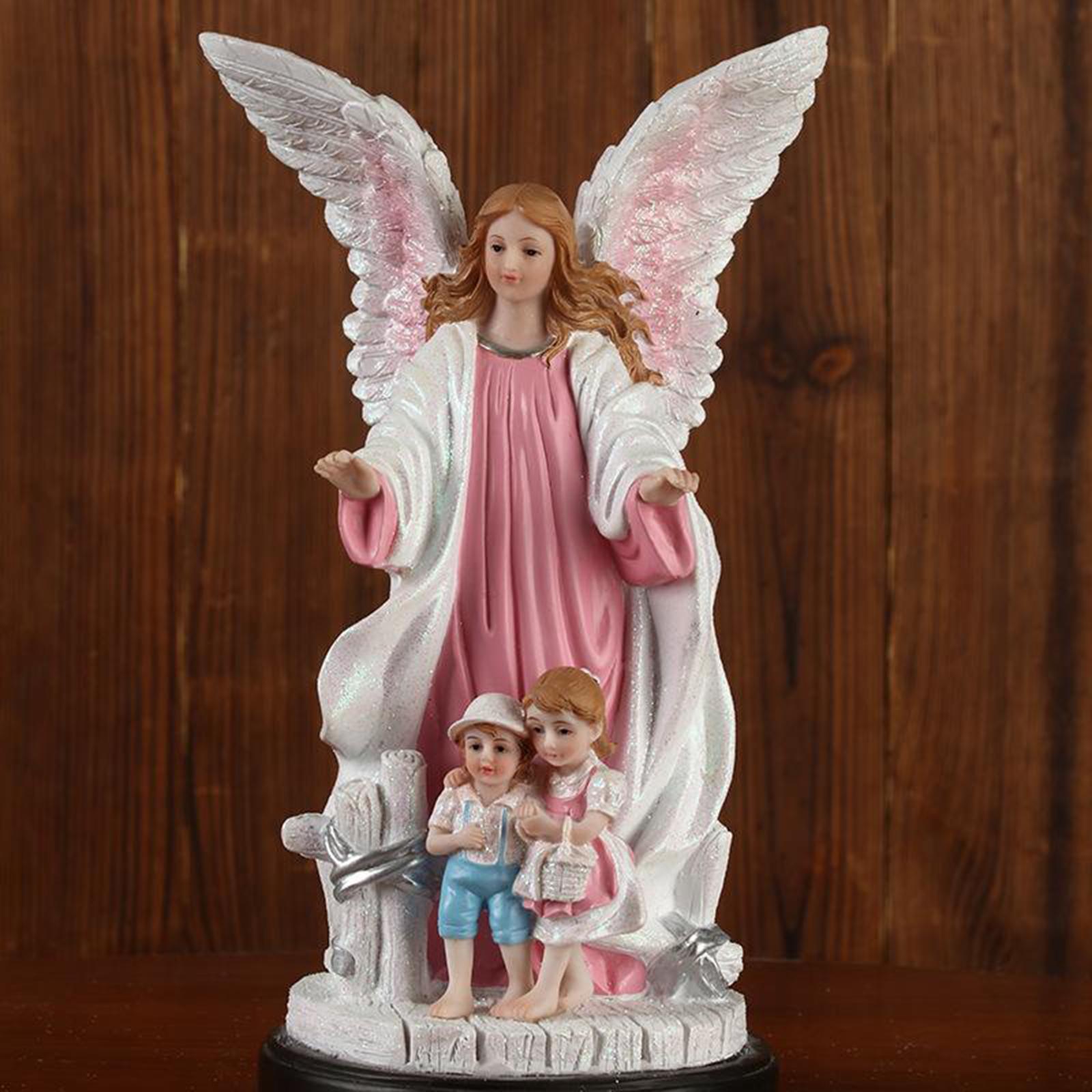 Baby Angel Statue Figurine Religious Collectibles Home Angel Wings Sculpture