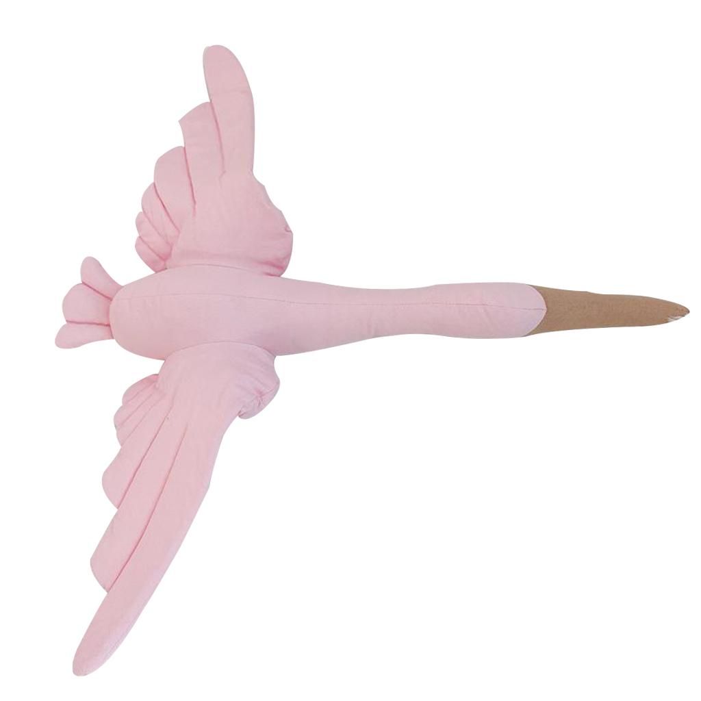 Linen Swan Plush Toy Nursery Room Decor Ceiling Kids Bedroom Ornament Pink