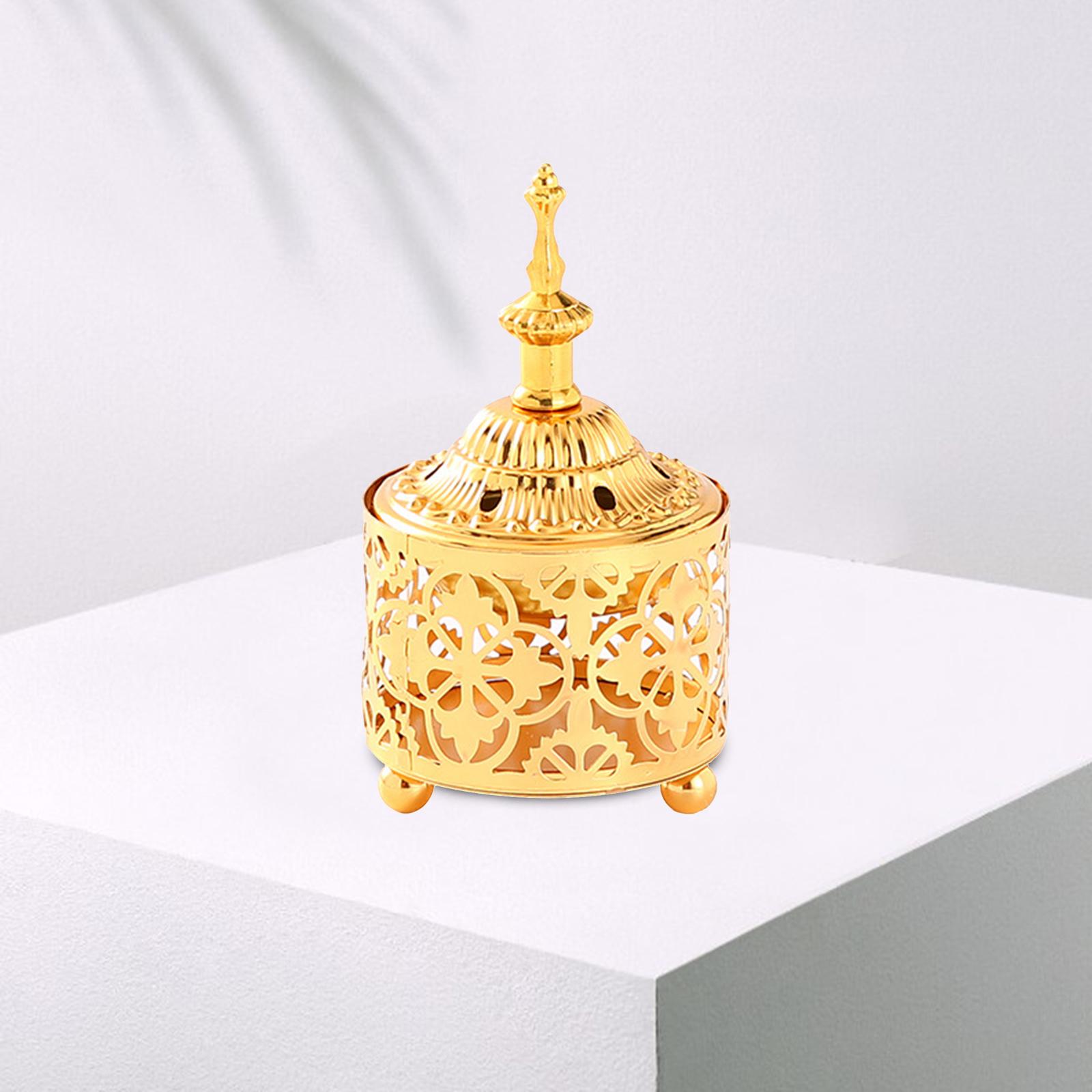 Islamic Charcoal Incense Burner Design Gold Censer Candle Holder Style 1