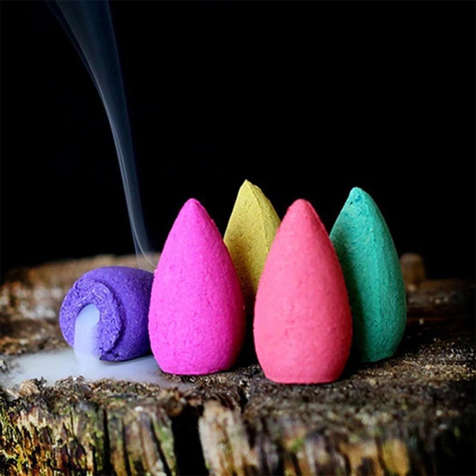 40x Incense Cones Bullet Natural Scents Aroma for Meditation Lavender