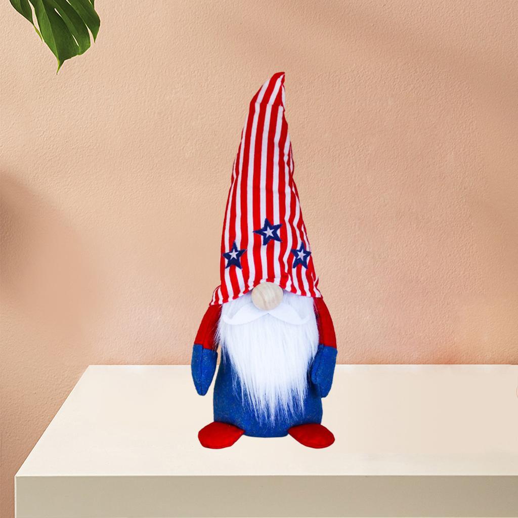 4th of July Gnome Plush Doll Faceless Kids' Room Ornaments Red Hat