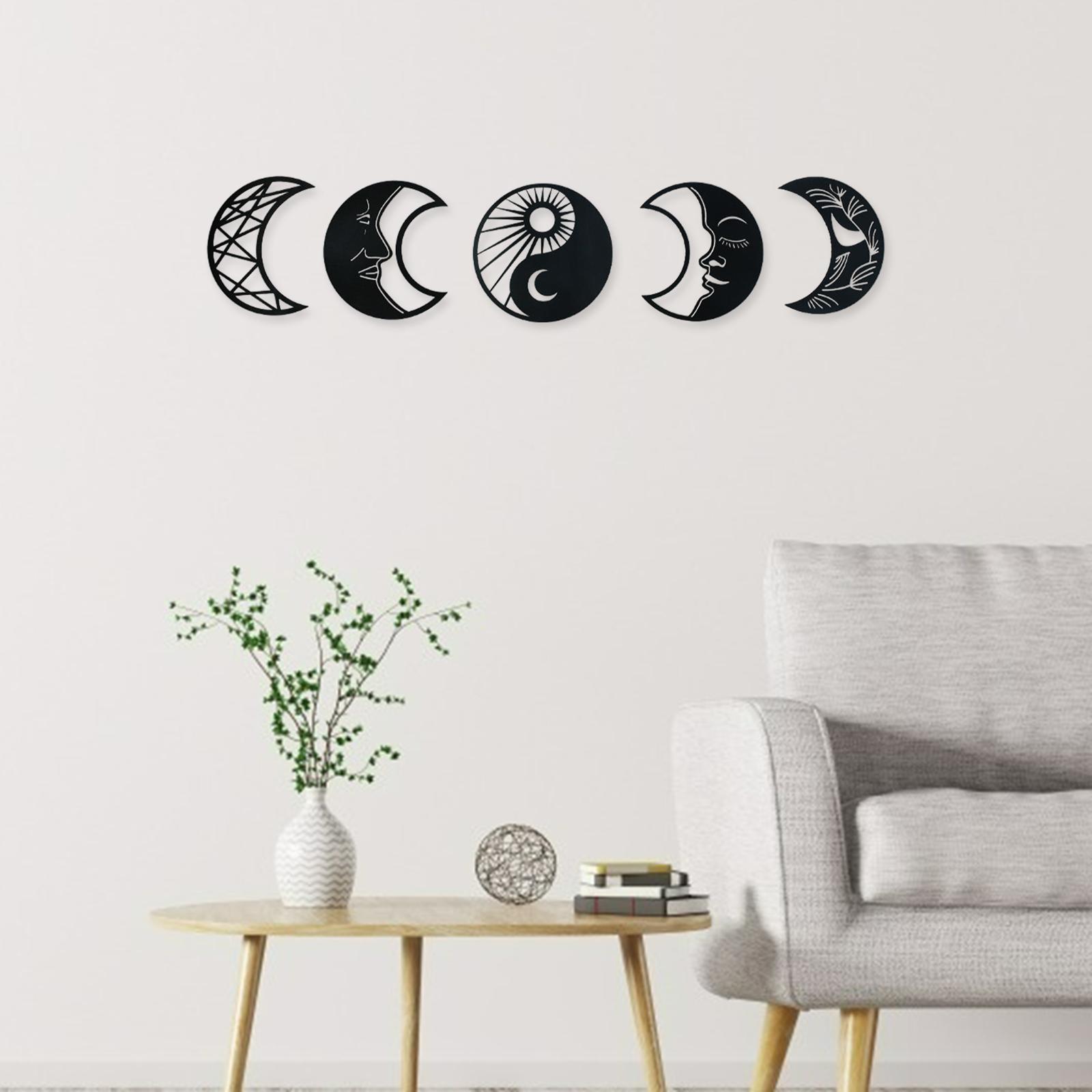 3D Wall Sticker Decal DIY Moon Appearance Mural Home Study Room Black