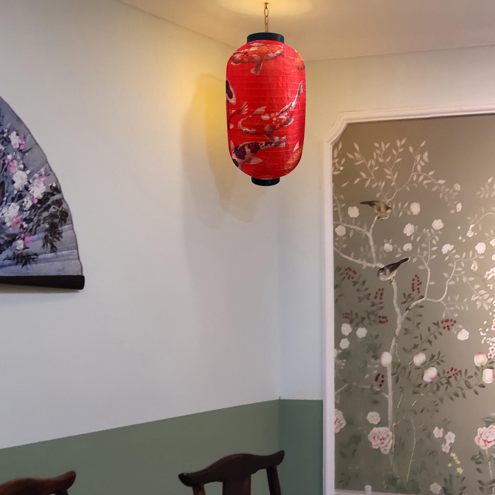 Lzakaya Restaurant Sign Lantern Japanese Bar Decorative Sushi Ramen Decor Red 20x35cm