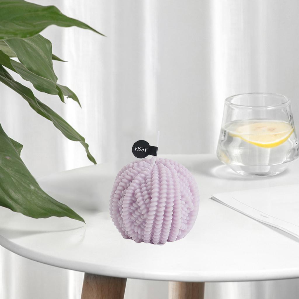 Ball of Yarn Candle Small INS Bedroom Office Nursery Decor Dessert Candle Purple