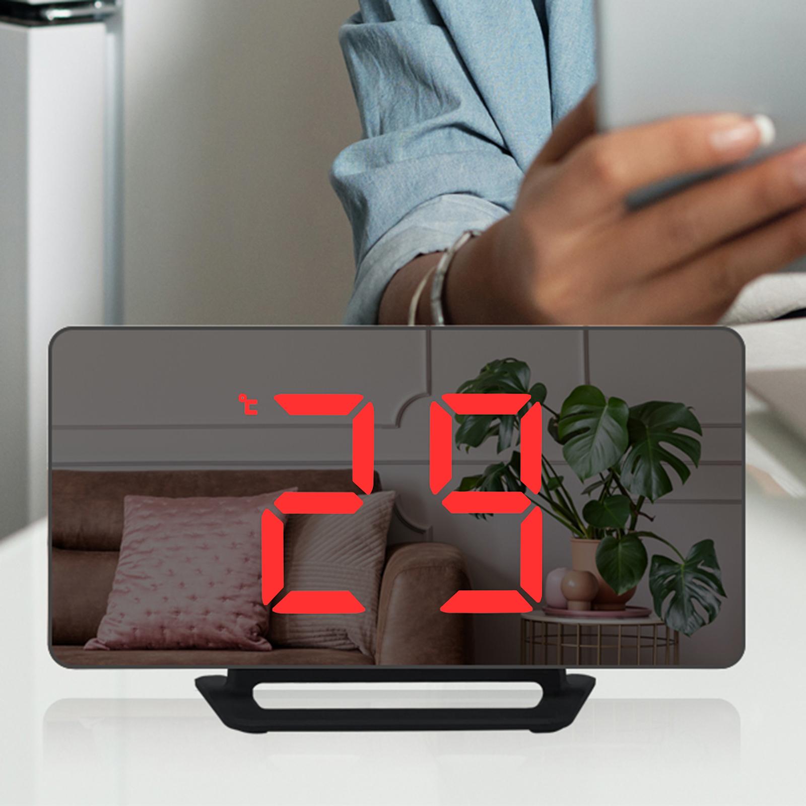 Led Digital Alarm Clock Snooze Calendar Thermometer Hygrometer Display