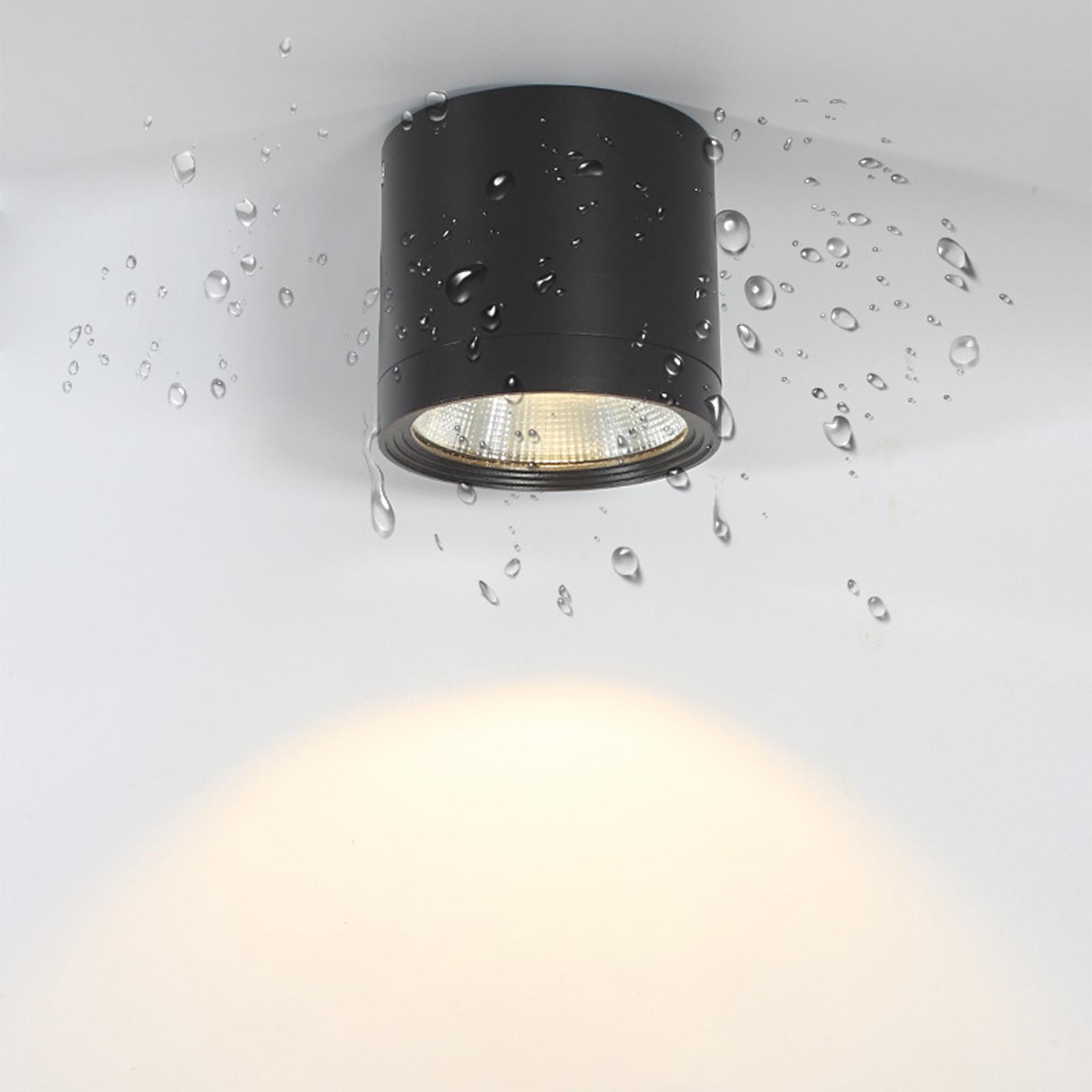 Ceiling Downlights 12W Black Spot Light for Under Eave Bathroom Living Room White