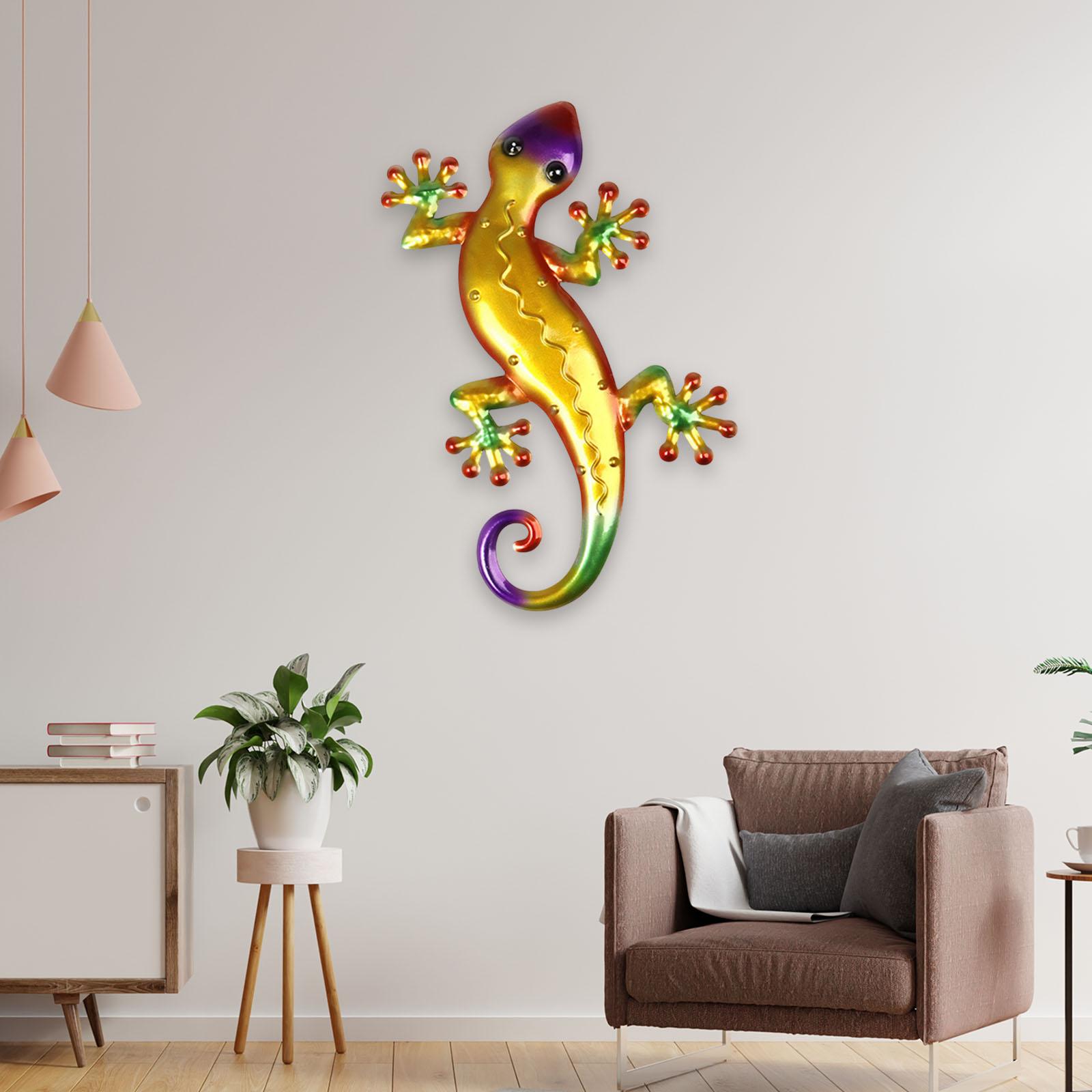Vivid Lizard Wall Decorative Dining Room Hanging Fence Outdoor  Yellow 