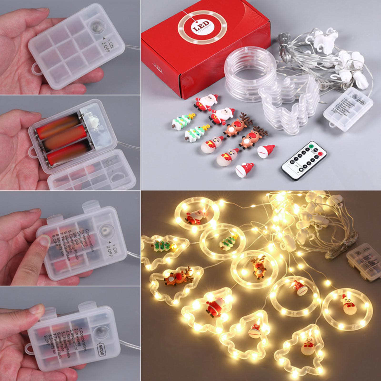 LED Christmas String Light Hanging Ornament for Outdoor Home Decoration 3 AA Battery