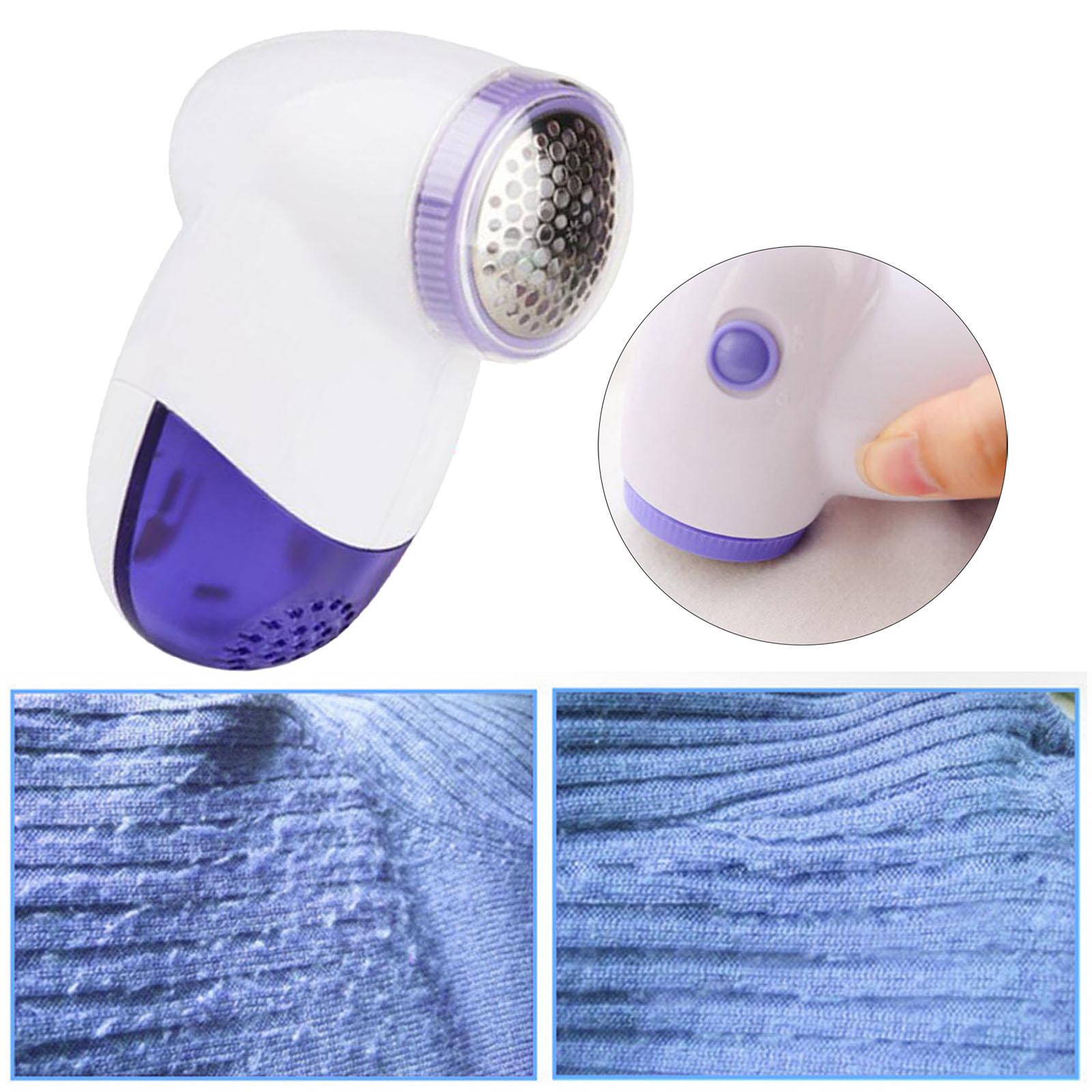 Small Fuzz Remover Cleaning Tool Visible Box for Carpets Sofa Clothing Purple