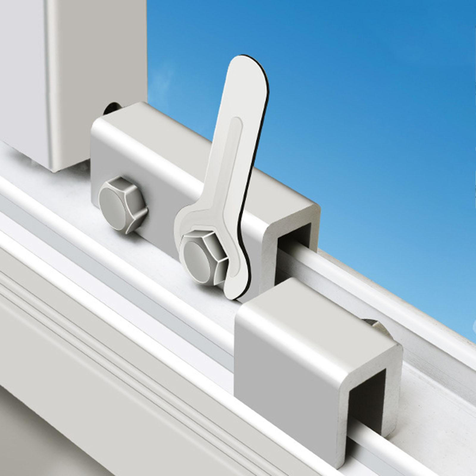 Sliding Window Locks Window Lock Clamps Kids Protection Door Window Stoppers Wide 5.98X2.3X2.3CM