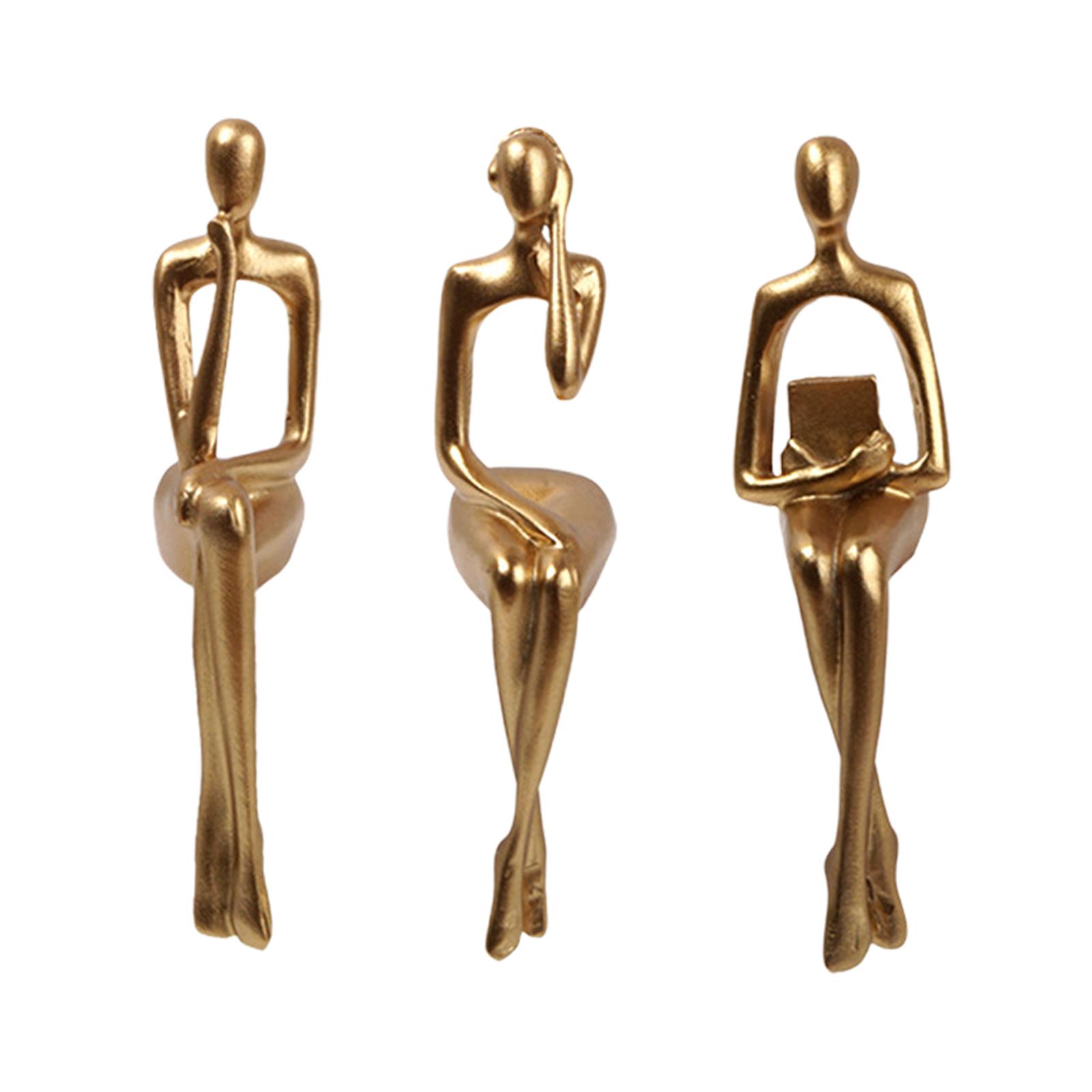 Thinker Statue Gold