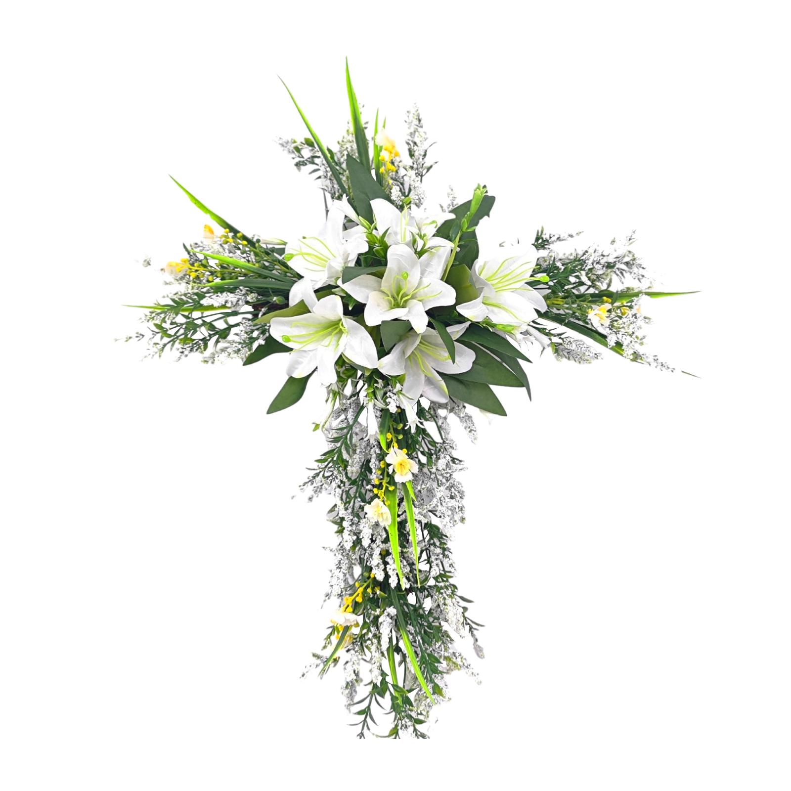 Cross Lily Wreath