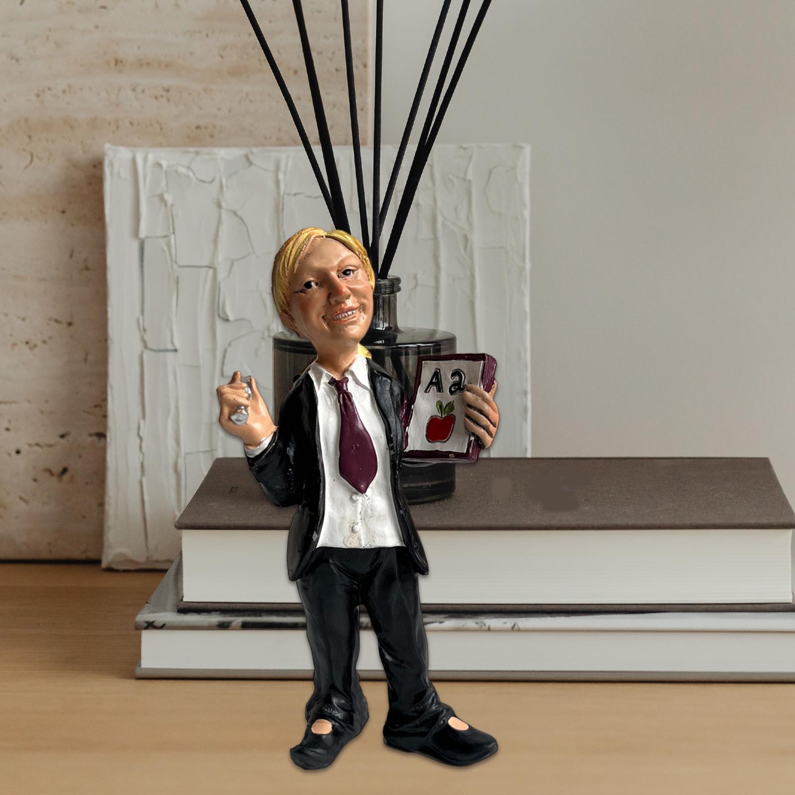 Resin Figure Statue Person Sculpture Bedroom Cabinet People Worker Figurine