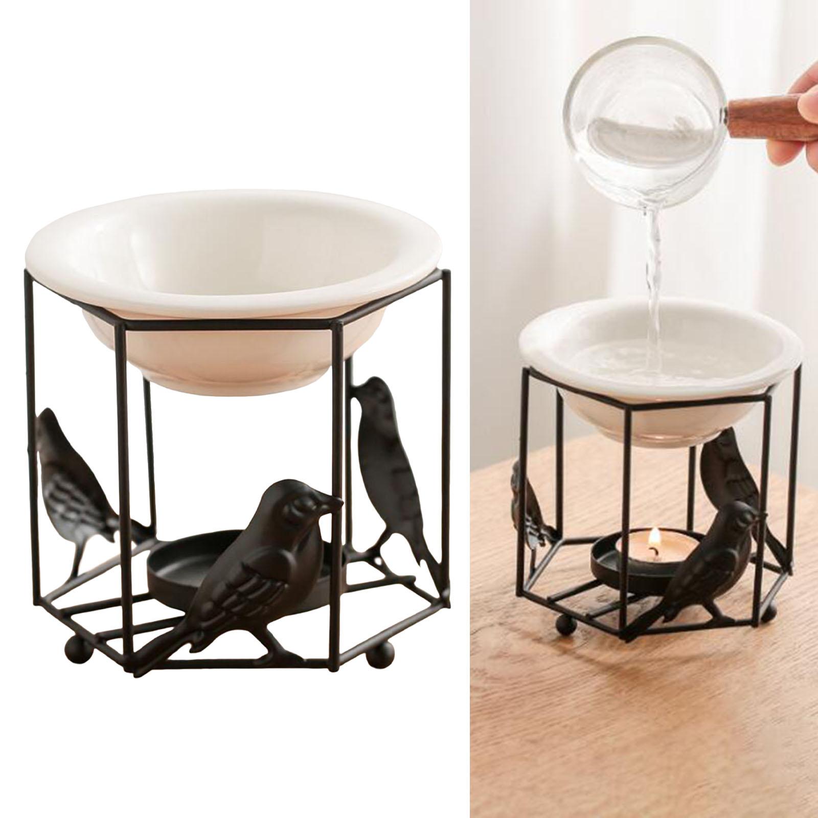 Essential Oil Diffuser with Tealight Holder Square Oil Warmer for Meditation