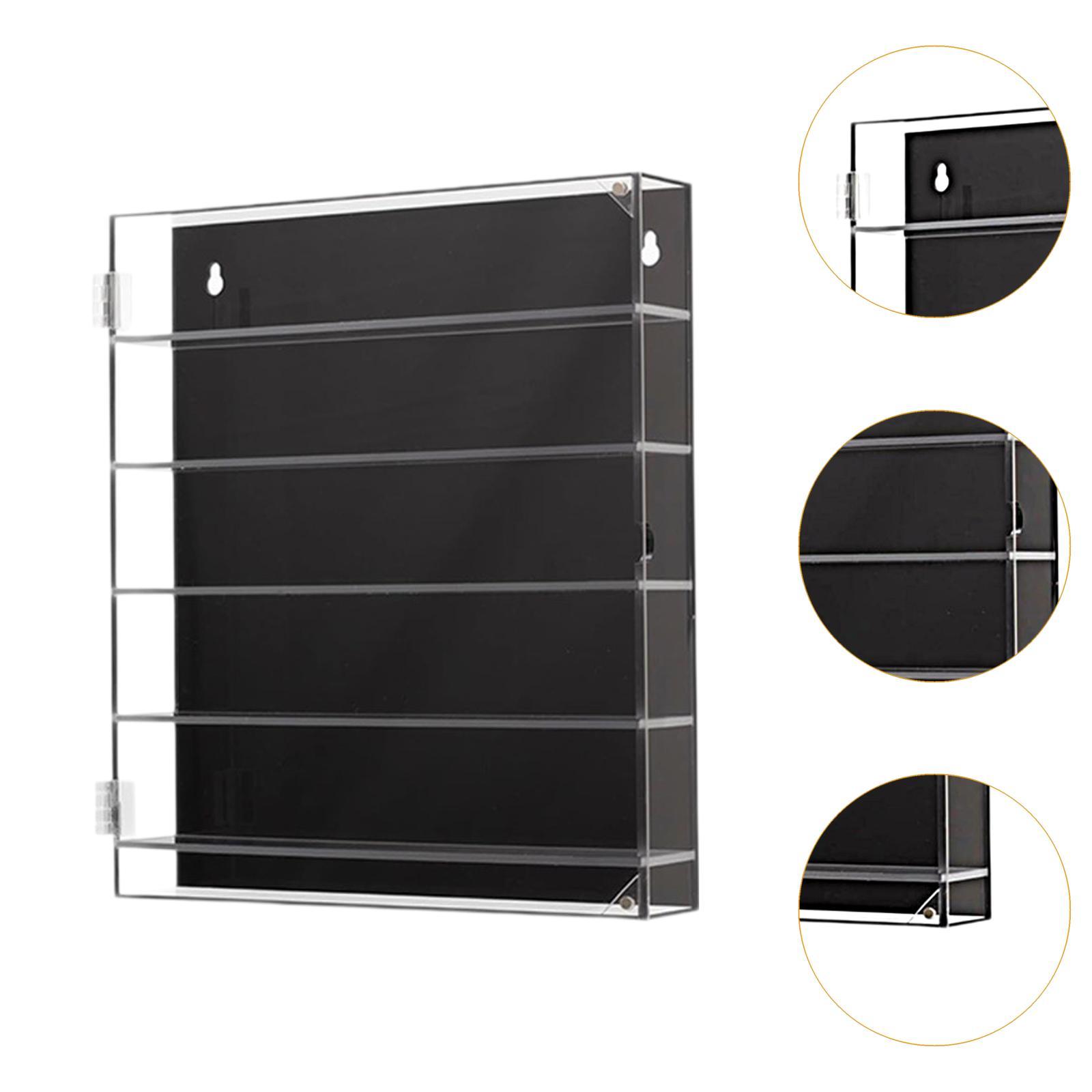 5 Tier Acrylic Display Box Cabinet Collectibles with Shelves Clear Organizer
