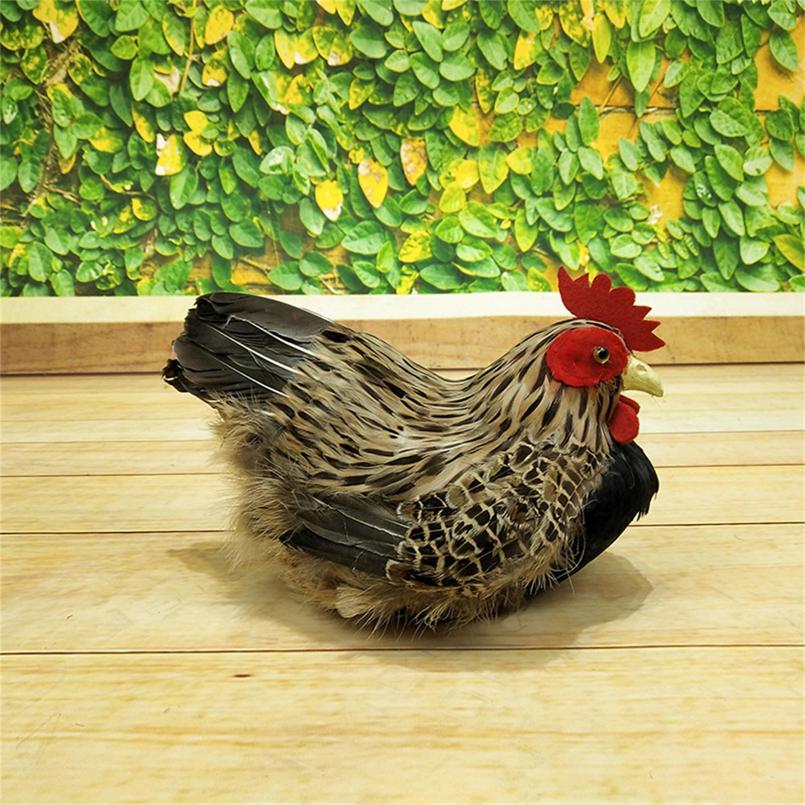 Chicken Simulation Model Artificial Feather Prop for Farm Kitchen Store