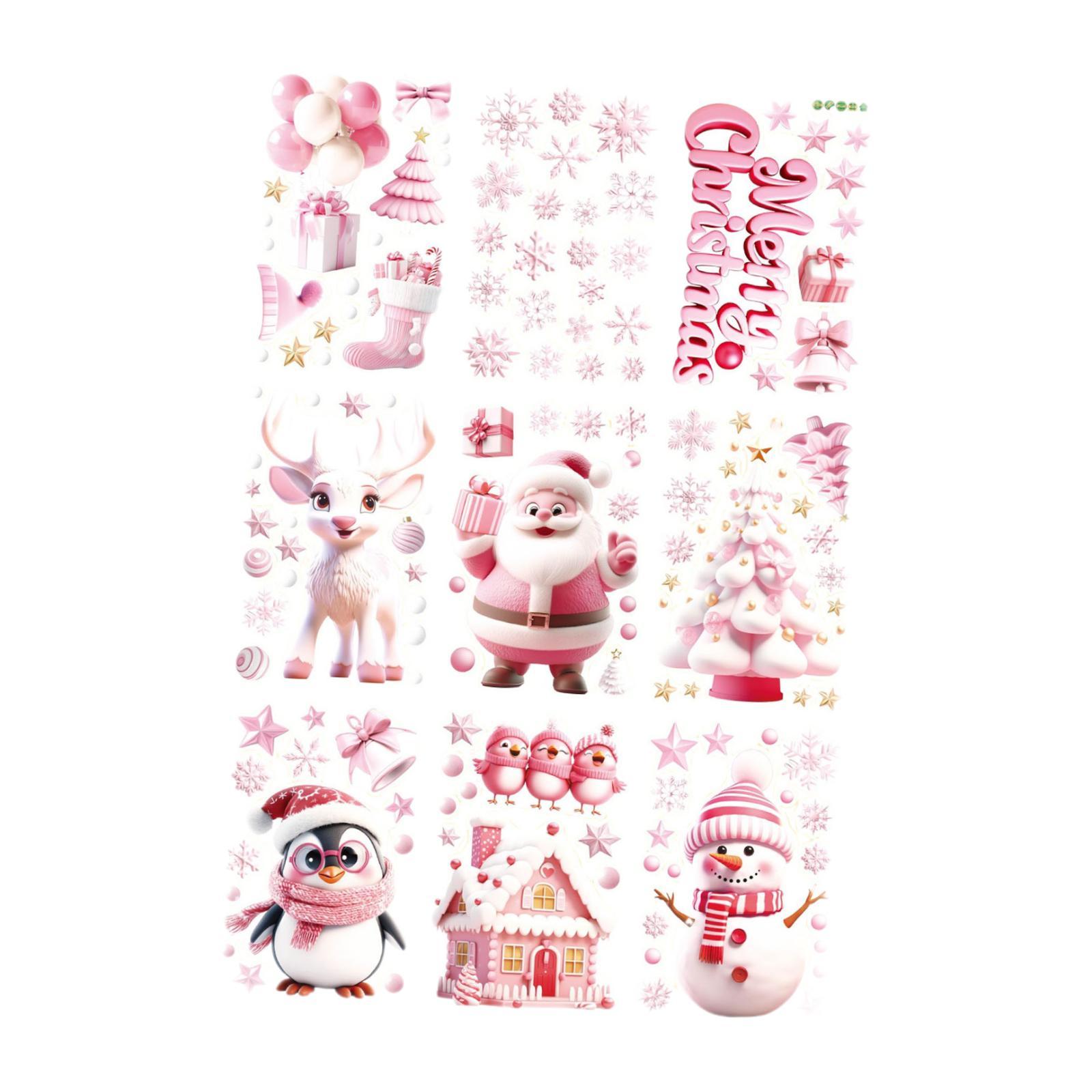 Glass Sticker Decals Static Cling Farmhouse New Year Christmas Window Clings