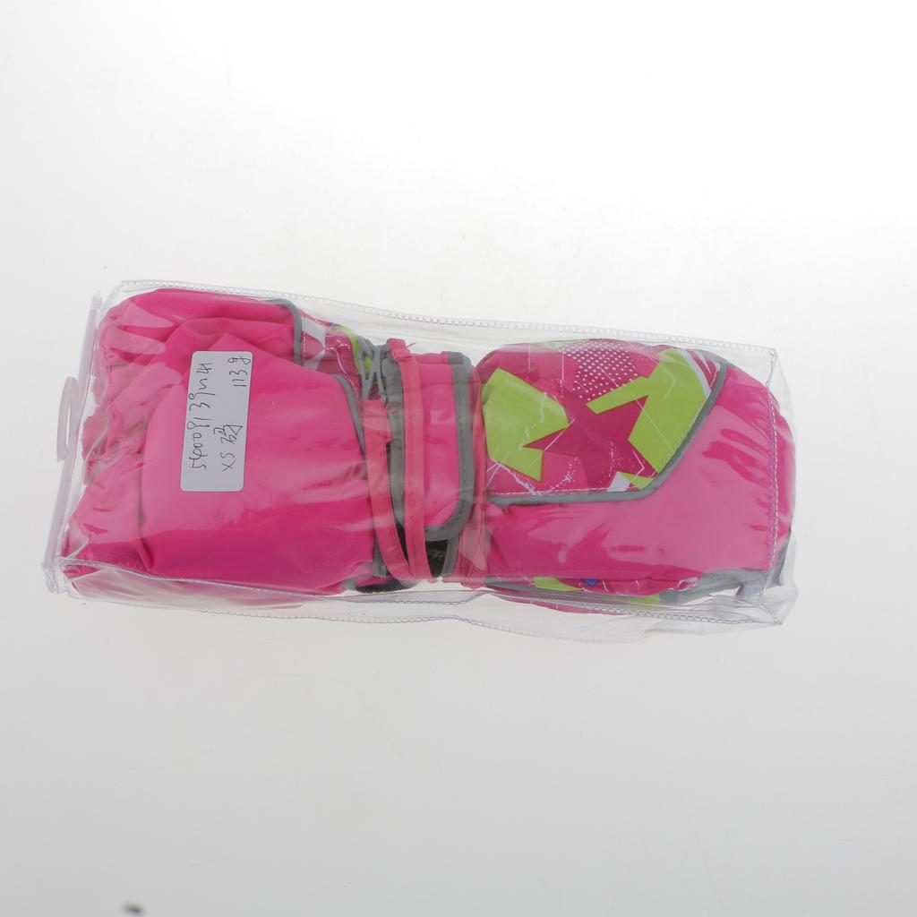 Children Winter Warm Ski Gloves Waterproof Windproof Gloves/Mittens Rose M