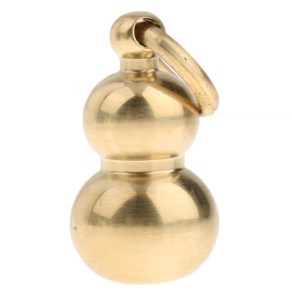 Novelty Charm Gourd Shape Solid Brass Pendant Keychain Keyring Key Fob DIY