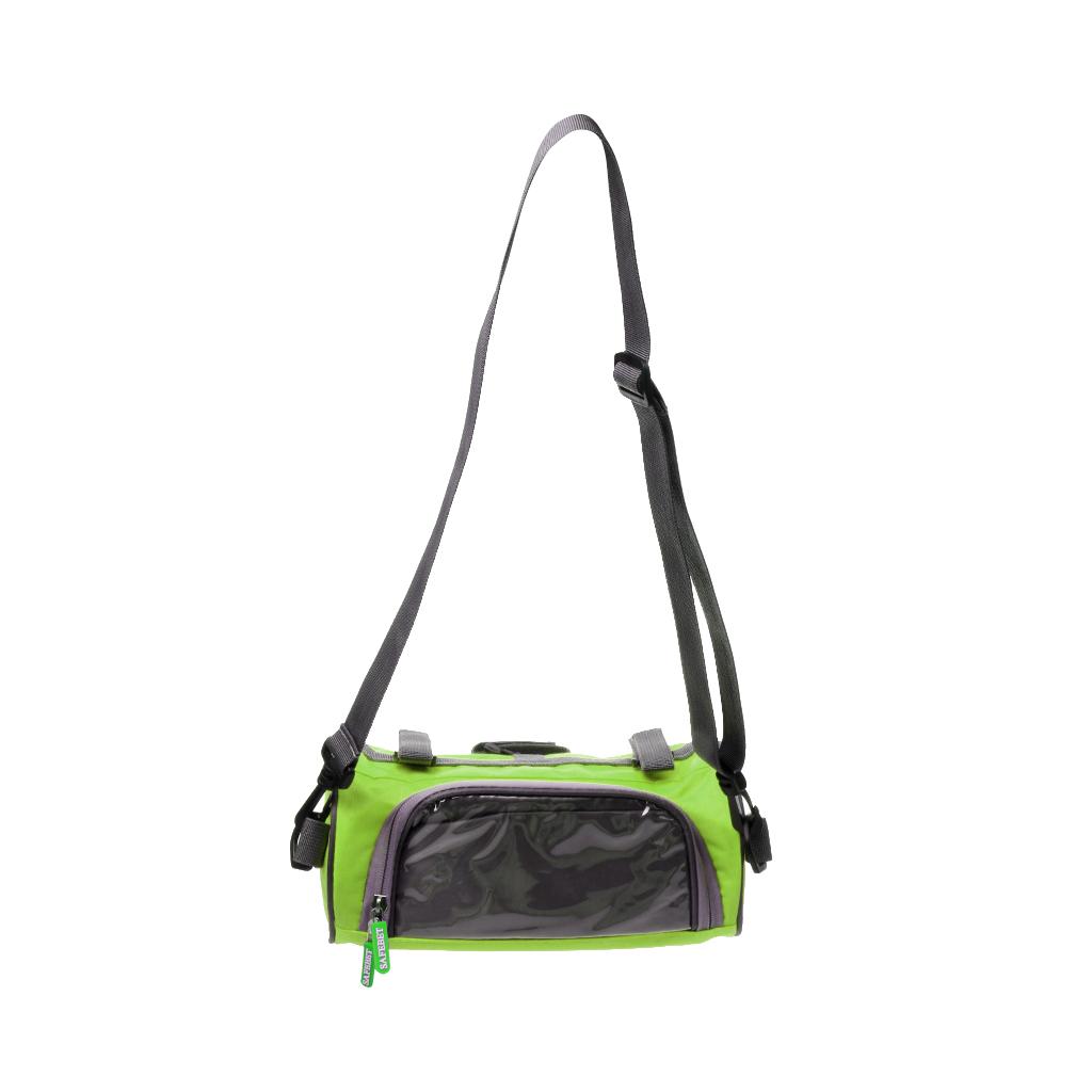 Bicycle Mobile Phone Pouch Handlebar Bag with Touch Screen Round Green