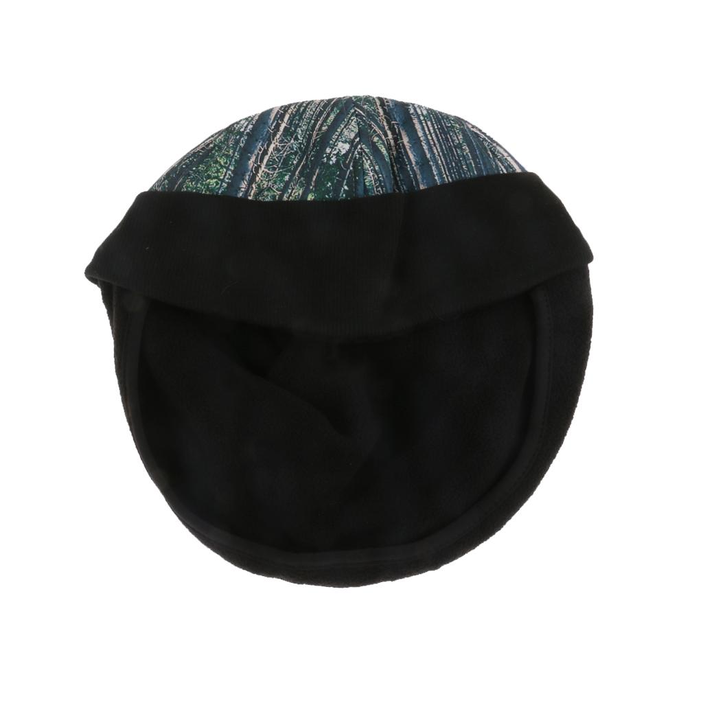 Outdoor Anti-freeze Cap Open Face Balaclava with Peak Camo Bamboo