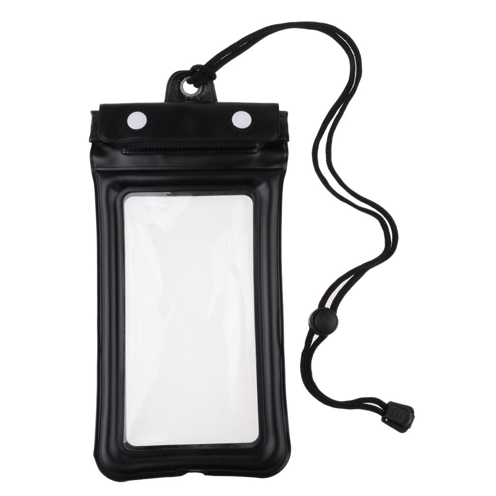 Waterproof Phone Case Pouch Double Locked Cellphone Dry Bag Cover Black