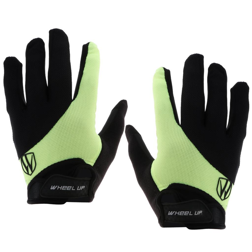 Anti-slip Cycling Gloves Bicycle Touch Screen Long Finger Protection Yellow XXL