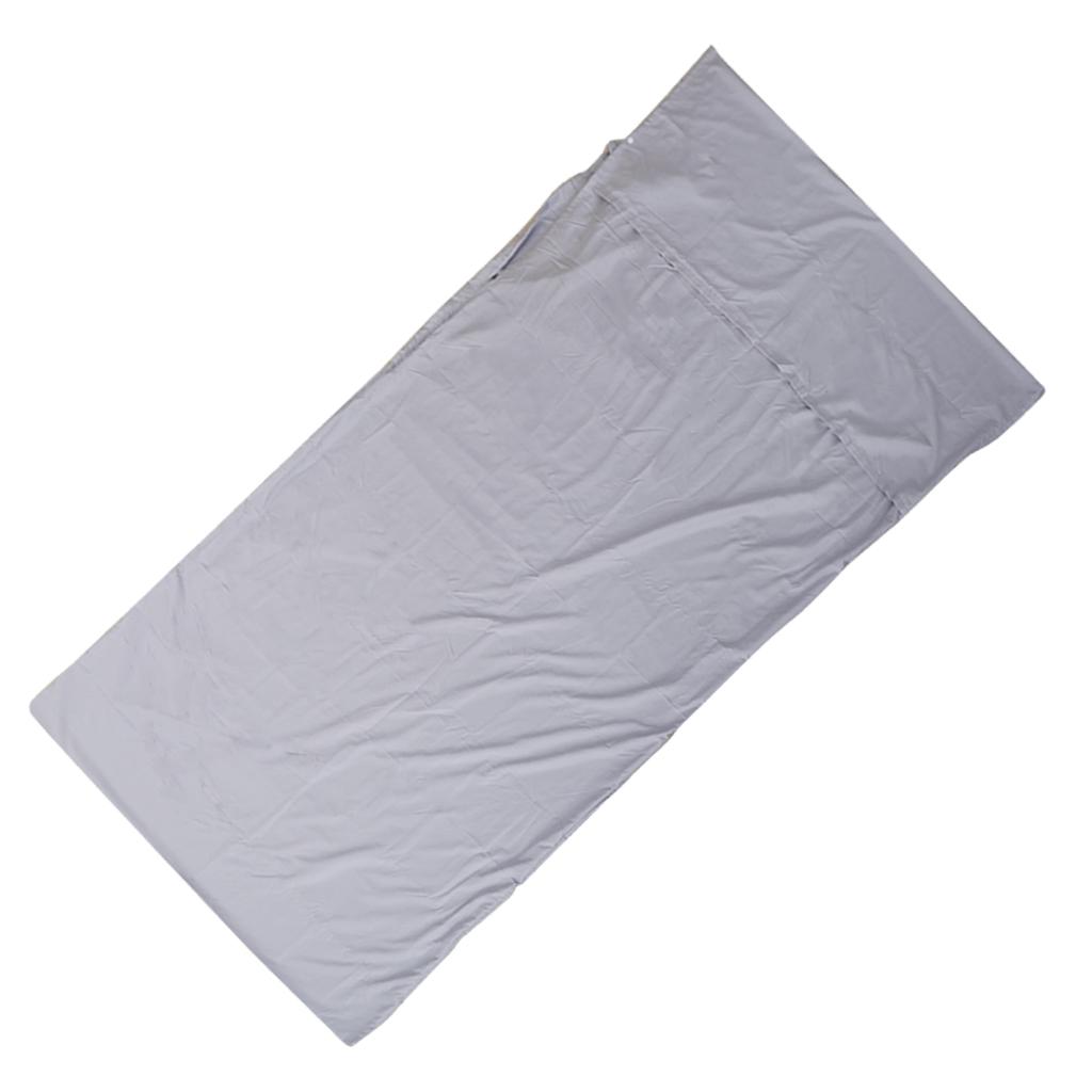 Cotton Sleeping Bag Liner Travel Camping Sheet Lightweight Portable 210x150cm Gray