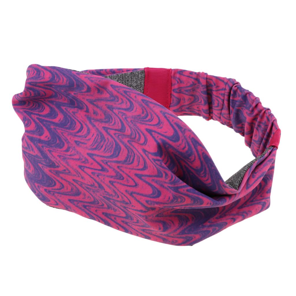 Fashion Men Women Sports Gym Yoga Headband Sweatband Hairband Purple