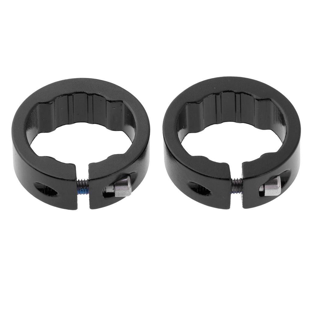 2pcs  Alloy Bike Handlebar Grip Lock Ring End Locking Ring Black 12mm