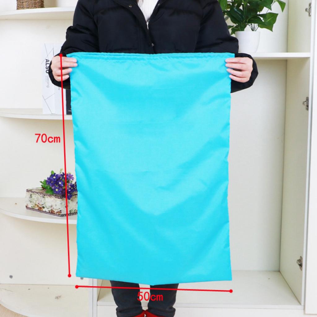 3xLarge Capacity Bag Waterproof Drawstring Storage Pouch Sack Blue 50x70cm