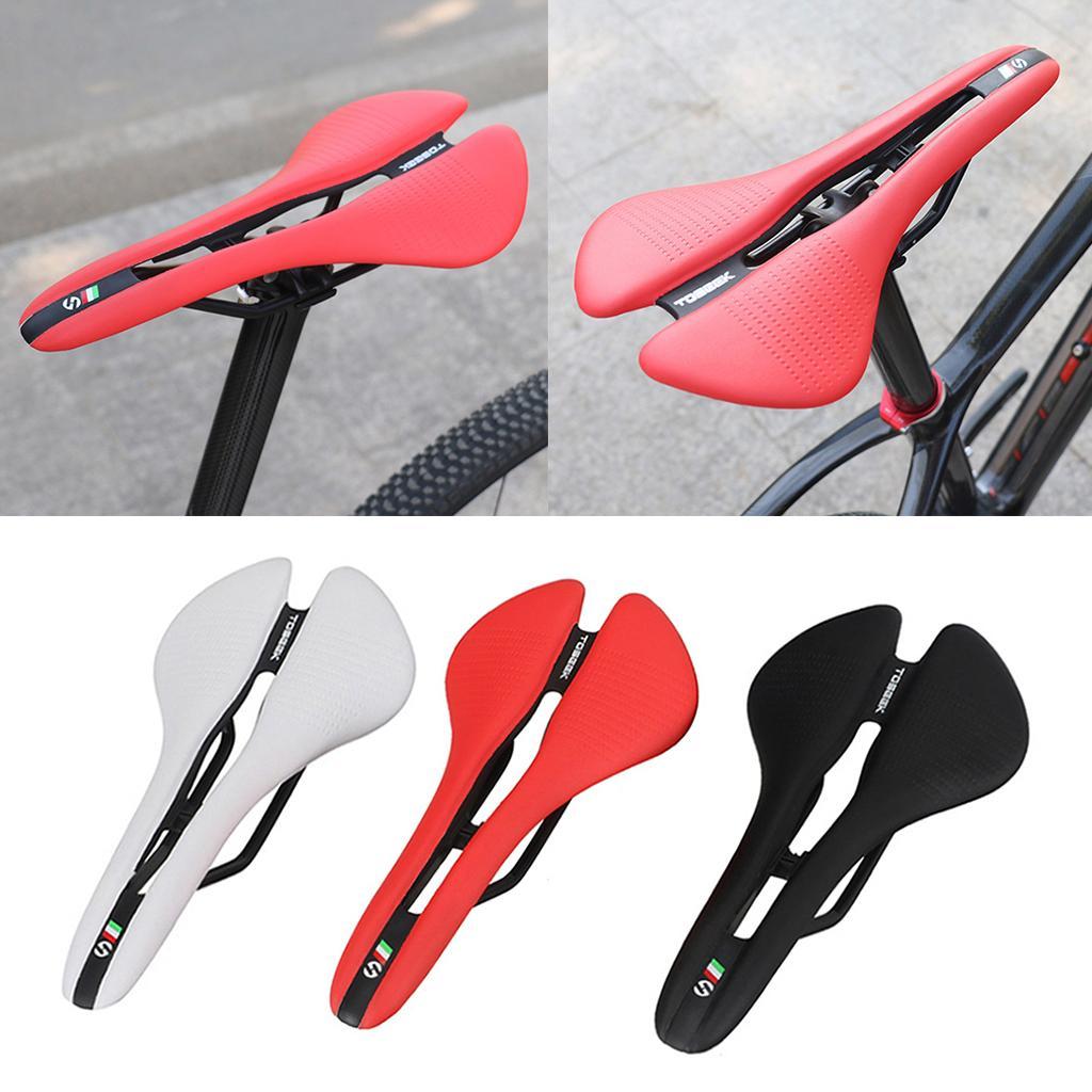 Bicycle Seat Saddle Racing Road Cycling Hollow Shockproof Saddle Pad Black