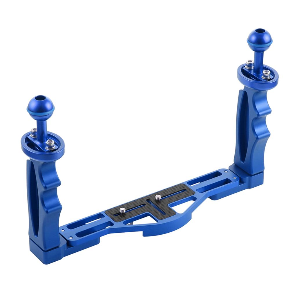 Aluminium Alloy Underwater Camera Tray Video Light Stabilizer Support Blue