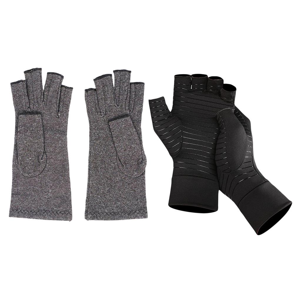 Compression Gloves Hands Arthritis Carpal Tunnel Support Brace  S Black