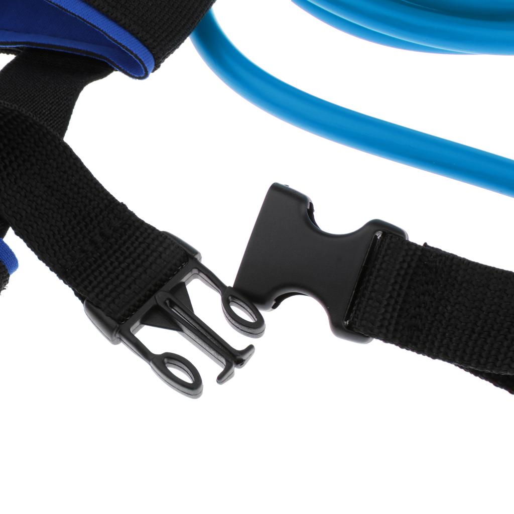 Stationary Swimmer Training Ankle Strap Bands Swim Lap Exerciser Belt Blue