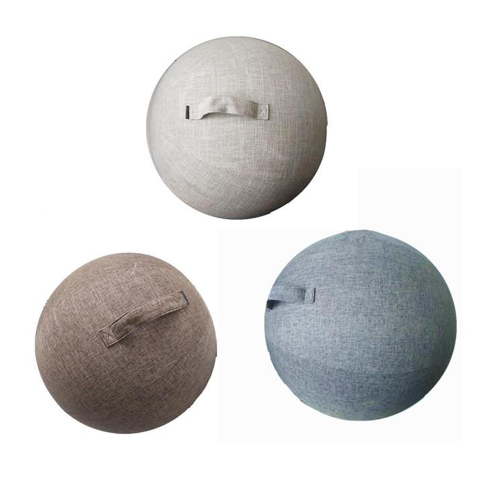 55cm Exercise Ball Cover Yoga Pilates Ball Sitting Ball Chair Covers Coffee