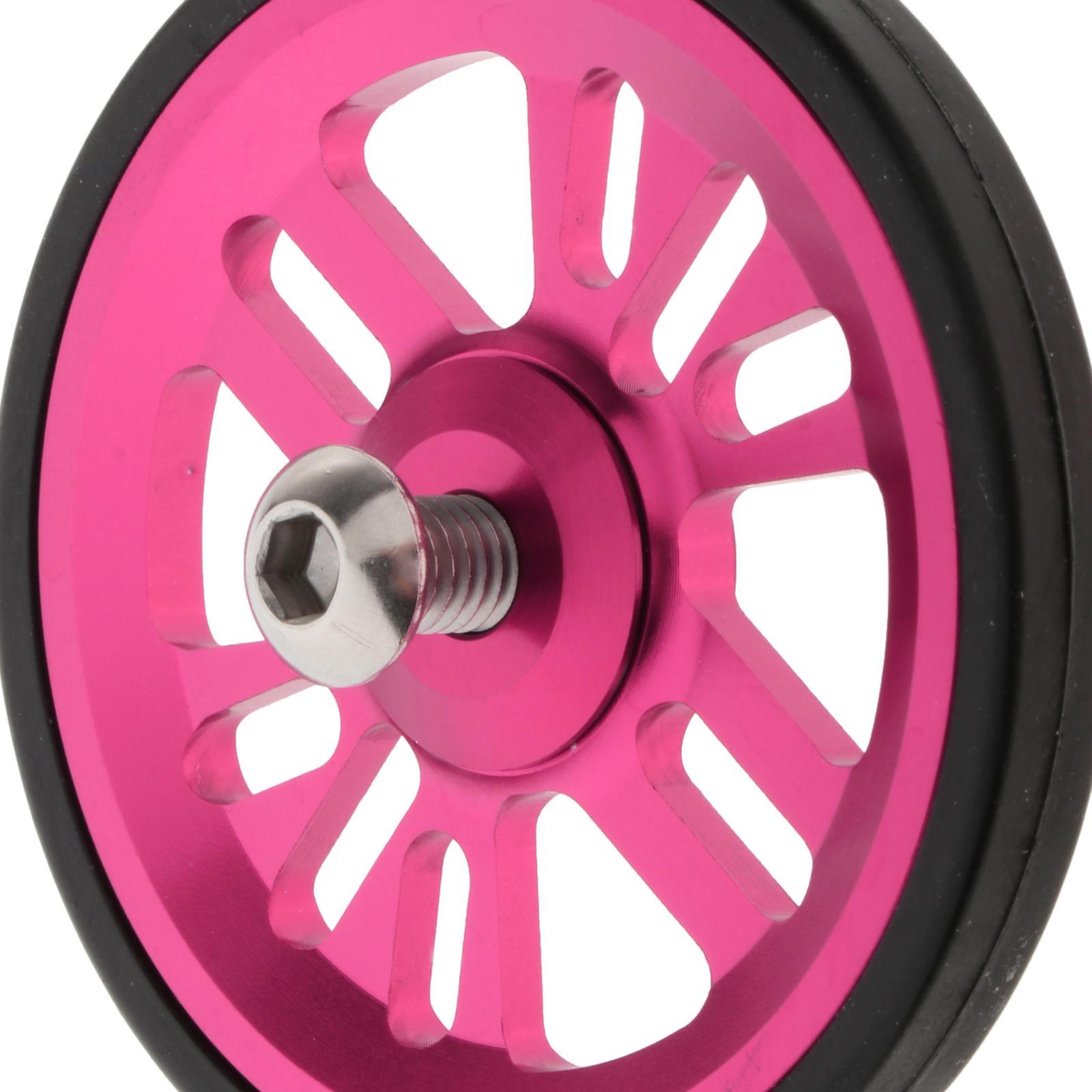 Easy Wheel Bicycle Modification Easywheel for Brompton Folding Bike Pink