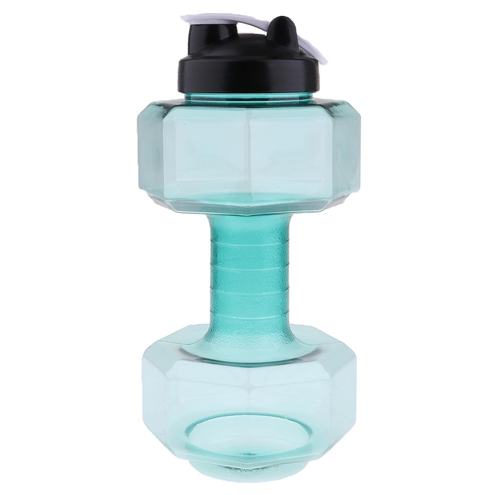 Fitness Dumbbells Weight Strong Water Drinks Bottle 2600ml Green