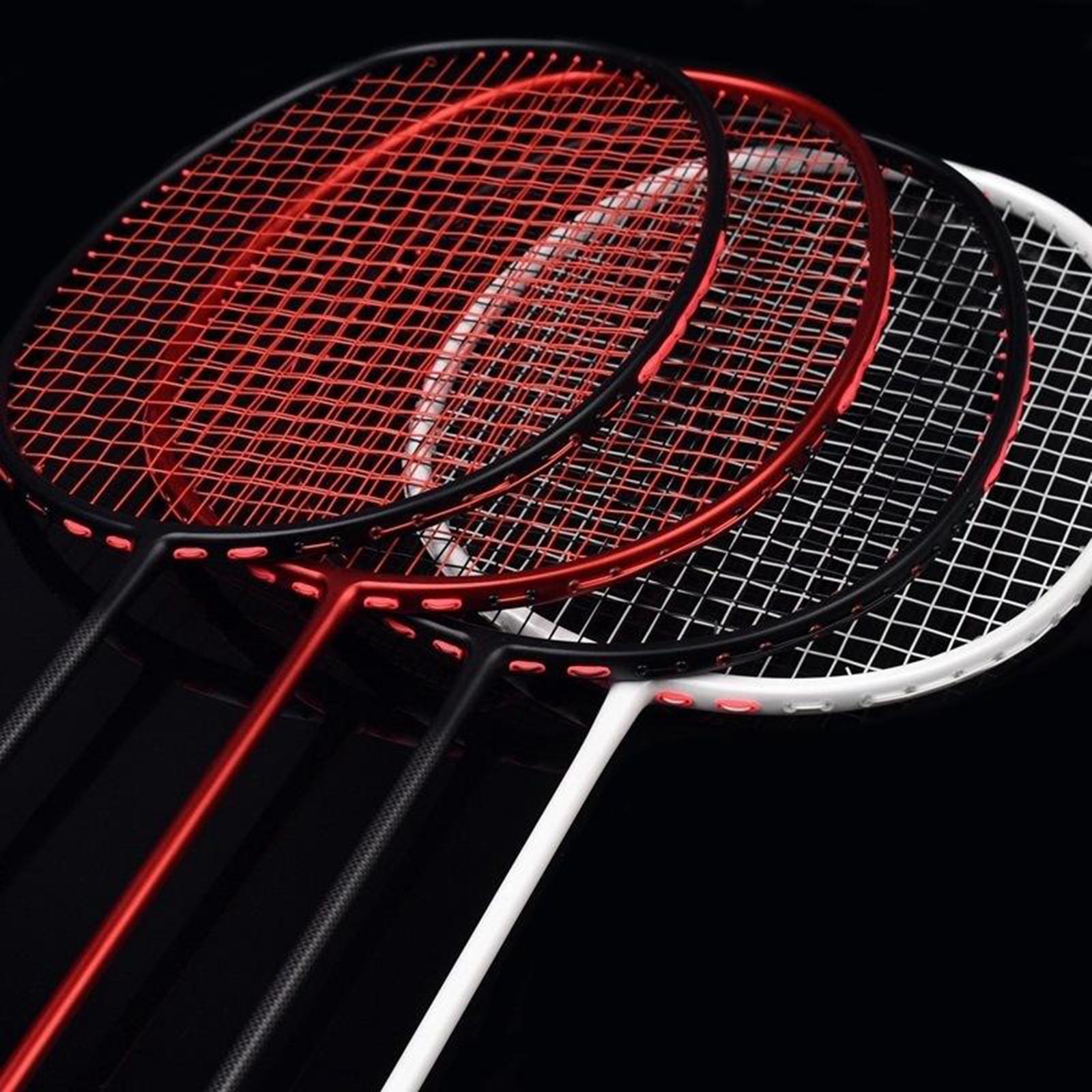 Badminton Racquet Professional Ultralight Carbon Fiber Racket Black