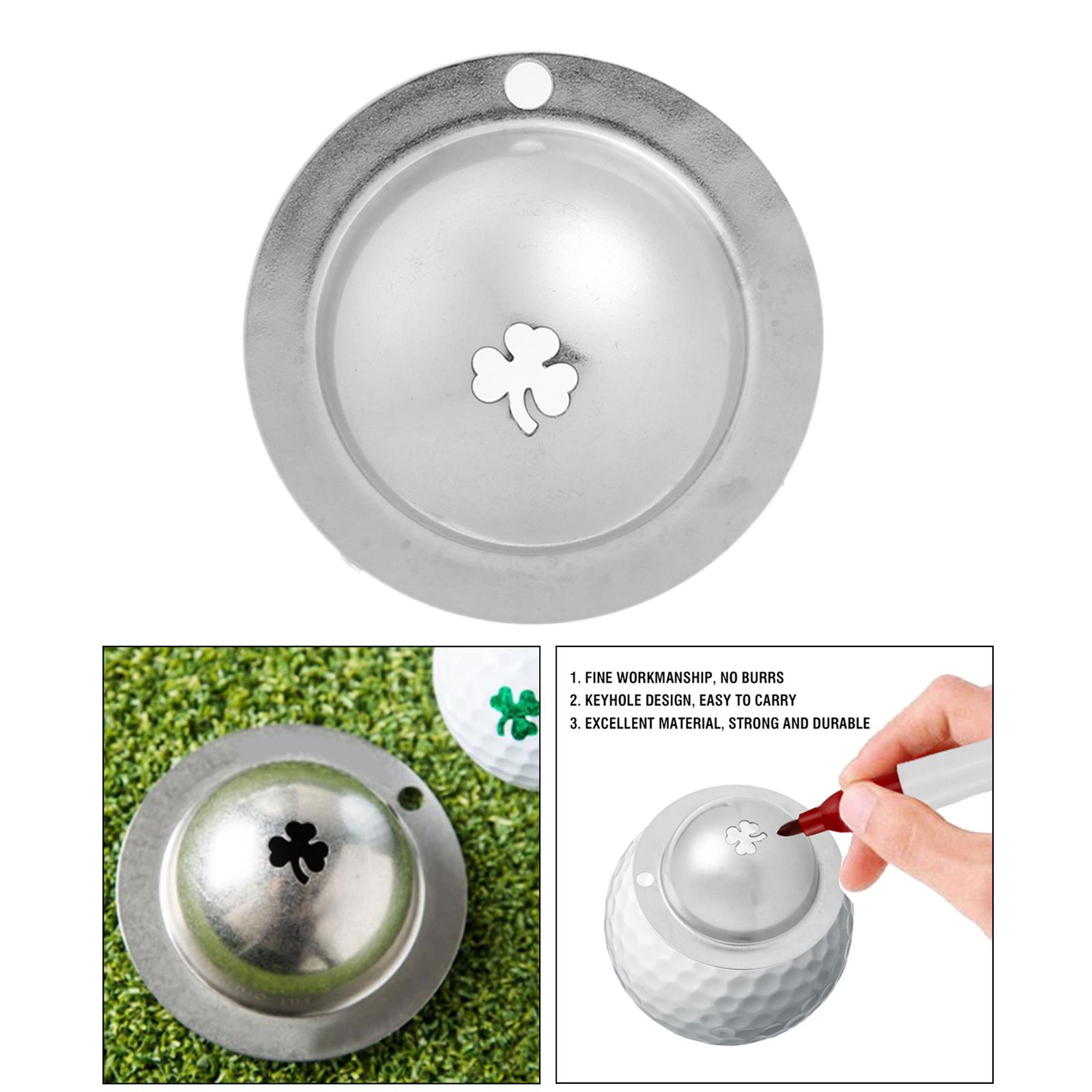 Golf Ball Marker Cute Pattern Template Drawing Alignment Aids Leaf