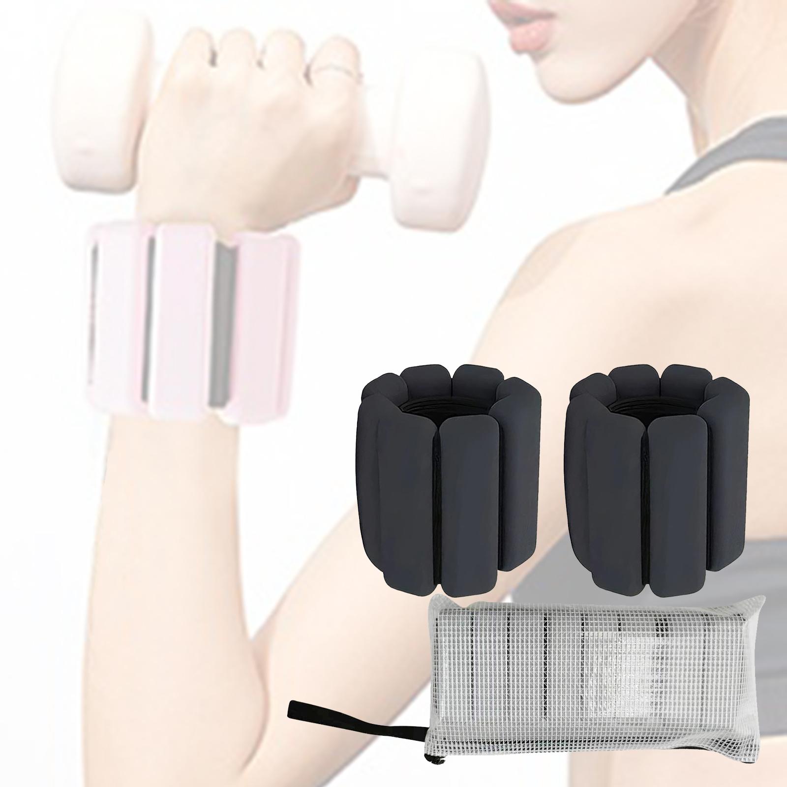Wrist Weights Bracelet Gym Exercise Yoga Fitness Training Running Black 2pcs