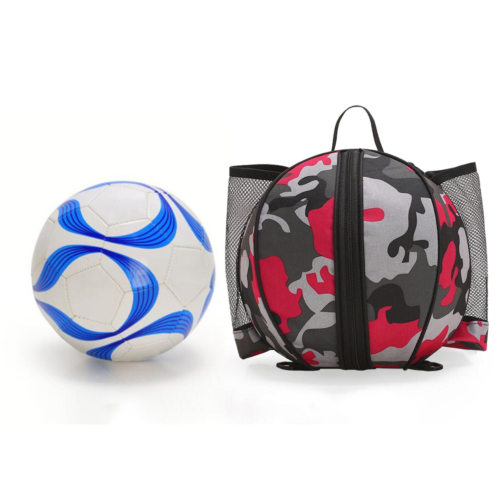 Basketball Bag Backpack Waterproof Mesh Pockets for Football Volleyball red