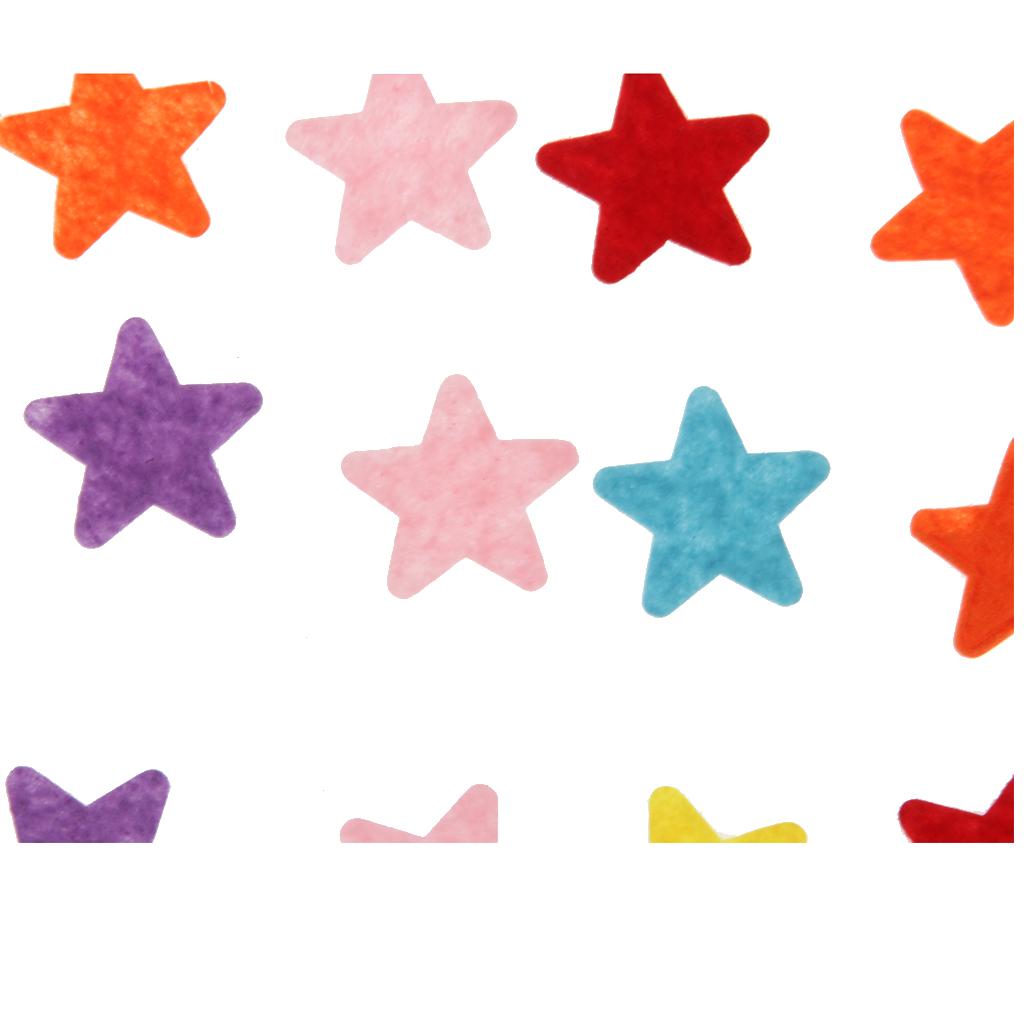100pcs Felt Flower Star Butterfly Fabric Embellishments for Arts and Crafts 