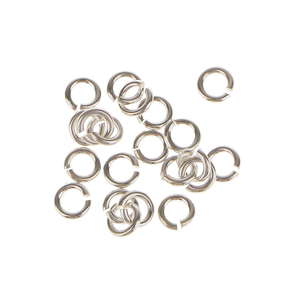 20pcs Silver Plated Metal Super Strong Jump Rings Split Rings Connectors-3mm 3MM
