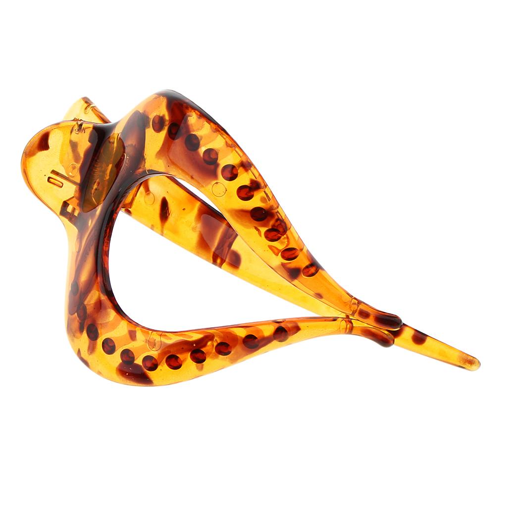 Large Heart Shaped Acrylic Hair Claw Banana Clip Clamp Jaw Deep Coffee